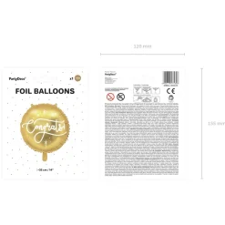 Balon Congrats Foliowy Blyszczacy Fi 35 Cm