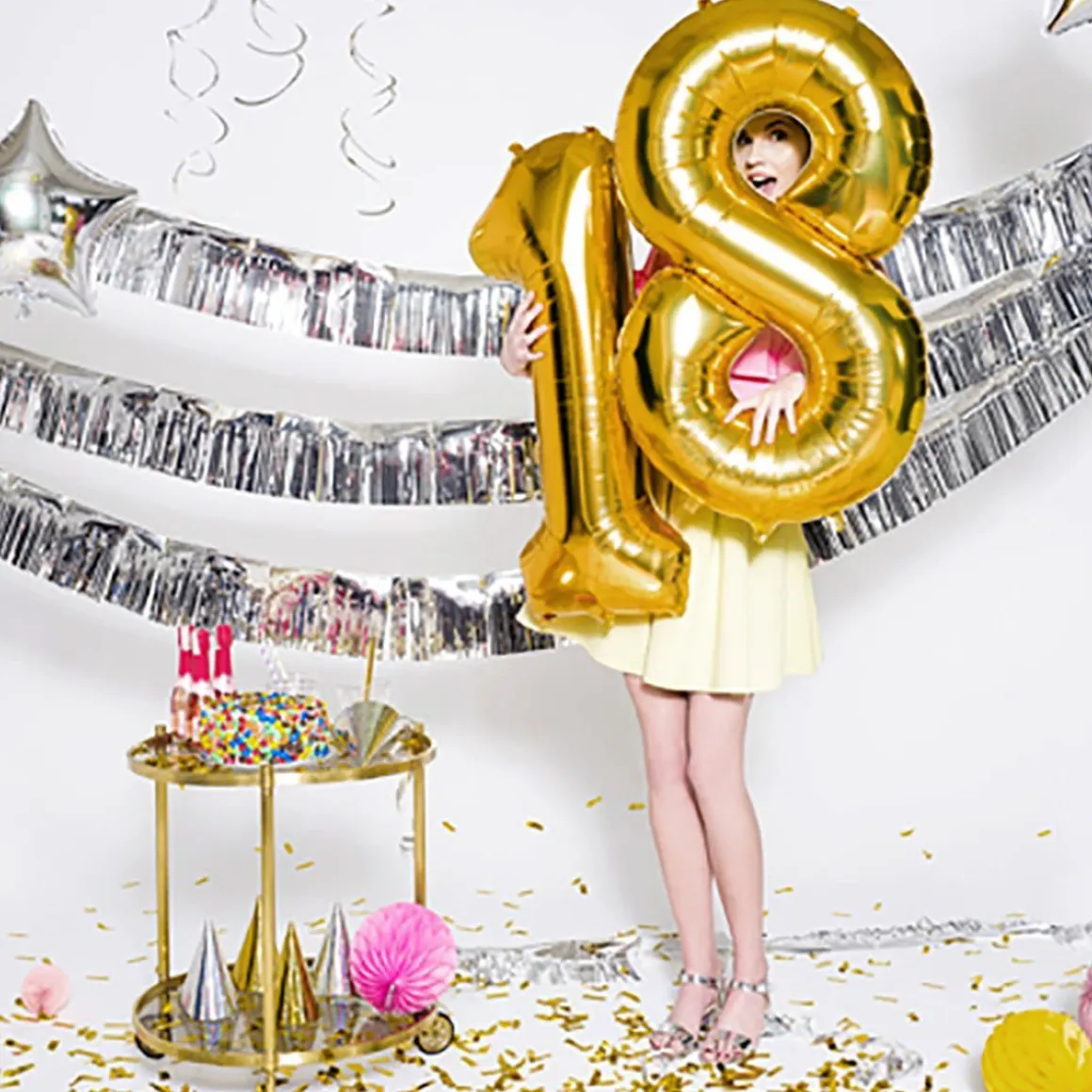 Balon Metal Foliowy Cyfra "8" 86 Cm