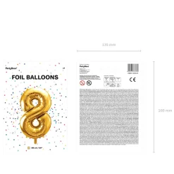 Balon Metal Foliowy Cyfra