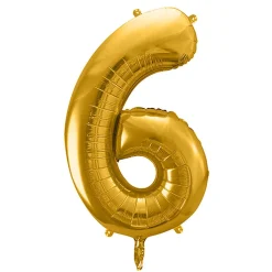 Balon Metal Foliowy Cyfra "6" 86 Cm