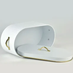 Chlebak Sandy White Ze Zlotymi Elementami 18X34 Cm