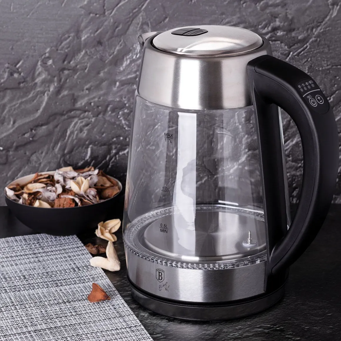 Czajnik Elektryczny Black Silver Eternal Z Regulacja Temperatury 1,7 L