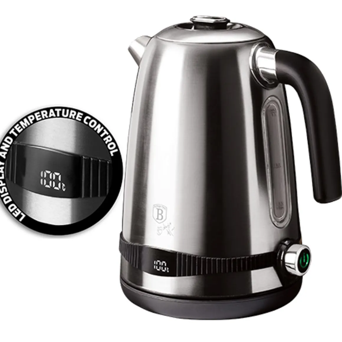 Czajnik Elektryczny Black Silver Eternal Z Regulacja Temperatury Srebry 1,7 L