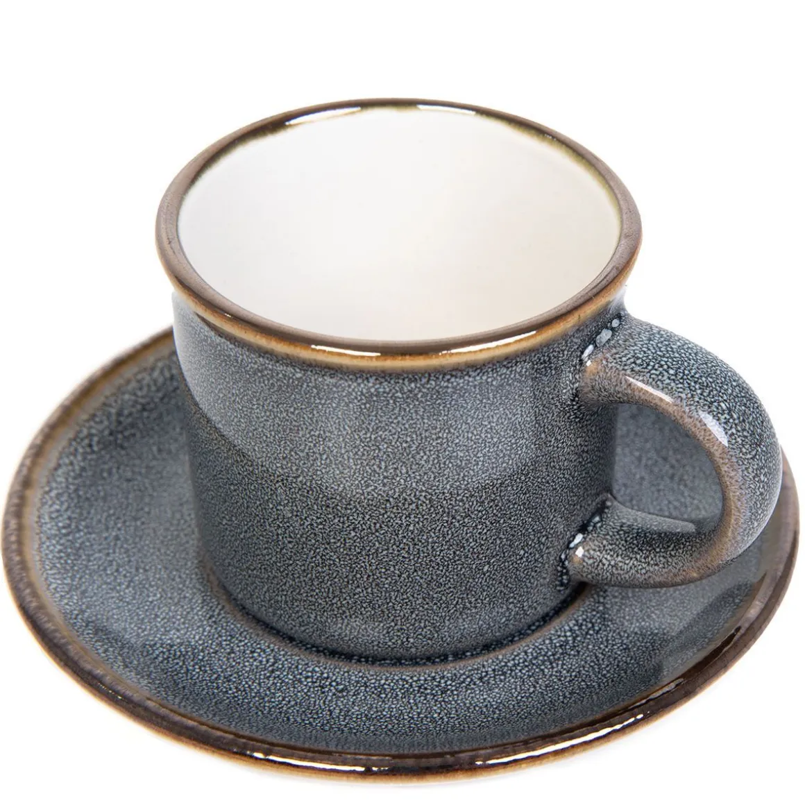 Filizanka Larisa Do Espresso Ze Spodkiem Szara 0,08 L