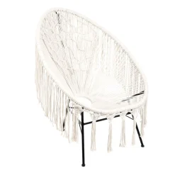 Fotel Acapulco Bliss Makrama Ecru 93X73X85 Cm
