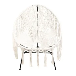 Fotel Acapulco Bliss Makrama Ecru 93X73X85 Cm