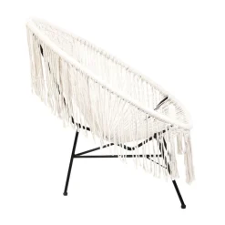 Fotel Acapulco Bliss Makrama Ecru 93X73X85 Cm