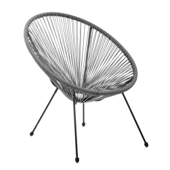 Fotel Acapulco Ciemnoszary 93X73X85 Cm