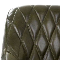 Fotel Brizo W Obiciu Ze Skory Bawolej Zielone 55X60X86 Cm