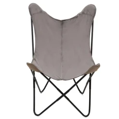 Fotel Butterfly Z Metalowa Rama Welur 70X80X102 Cm