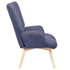Fotel Moss Pop W Tkaninie Granatowy 72X73X96Cm