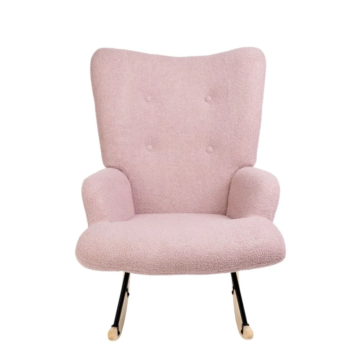 Fotel Moss Teddy Boucle Bujany Rozowy W Tkaninie Teddy Boucle 72X73X92 Cm