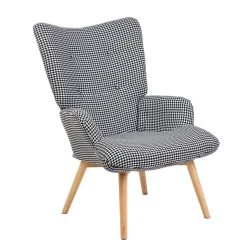 Fotel Moss W Bialo-Czarna Pepitke 70X95Cm