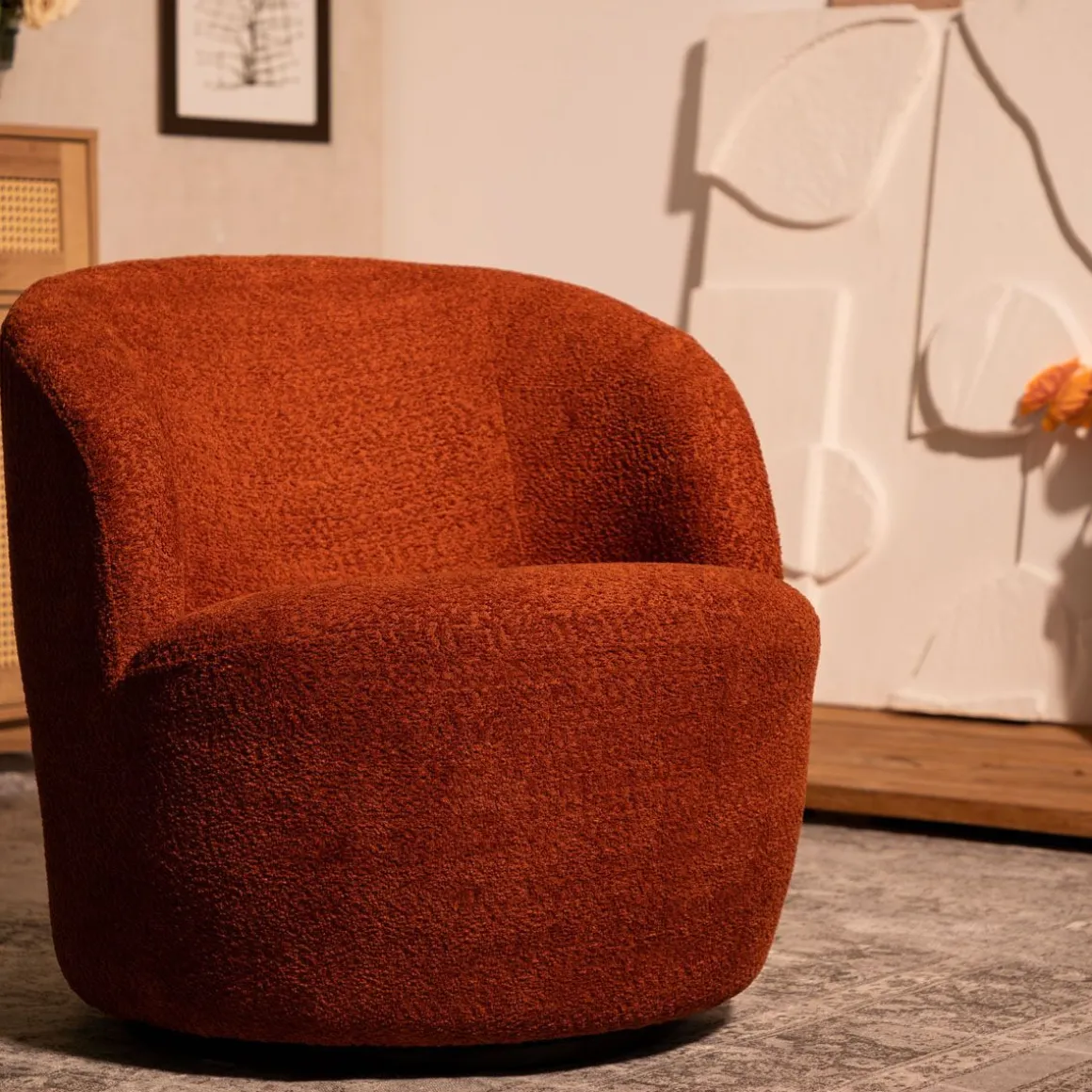 Fotel Svingen Obrotowy Ceglasty 65.5X77X69Cm