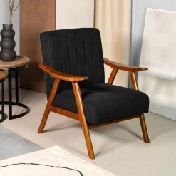 Fotel Terra Welurowy Nogi Ciemnobrazowe 70X75X87 Cm
