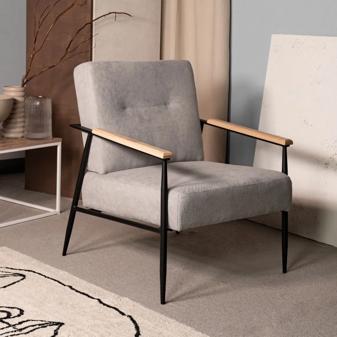 Fotel Veludo 71X70X83 Cm
