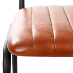 Hoker Lumbar W Obiciu Ze Skory Bawolej Brazowe 46X54X103 Cm