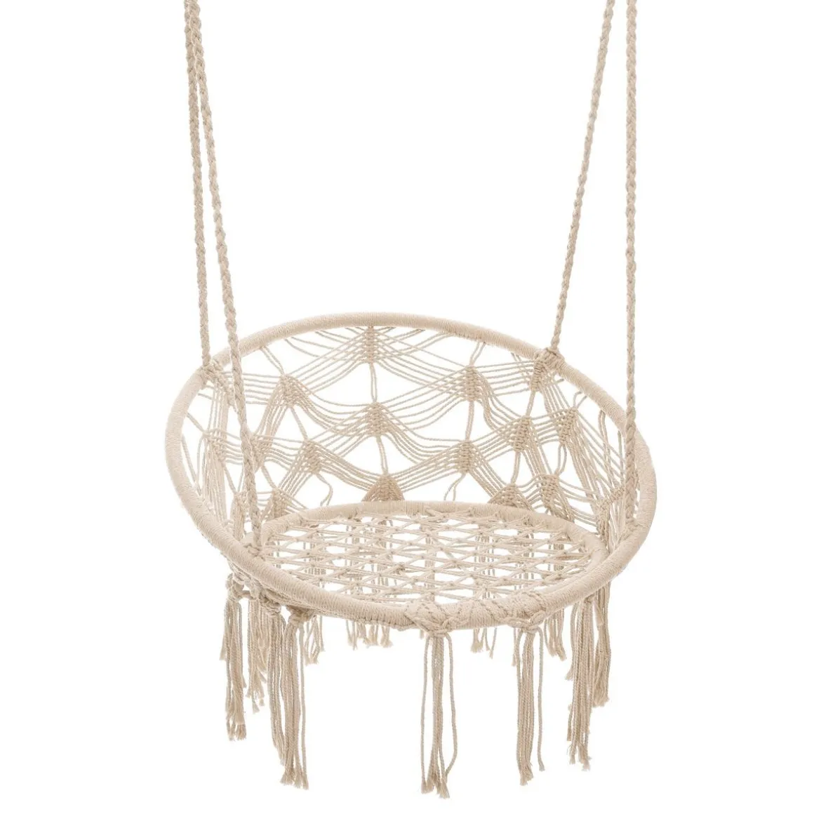 Hustawka Circle Doira Makrama Bezowa 82X60X115-138 Cm