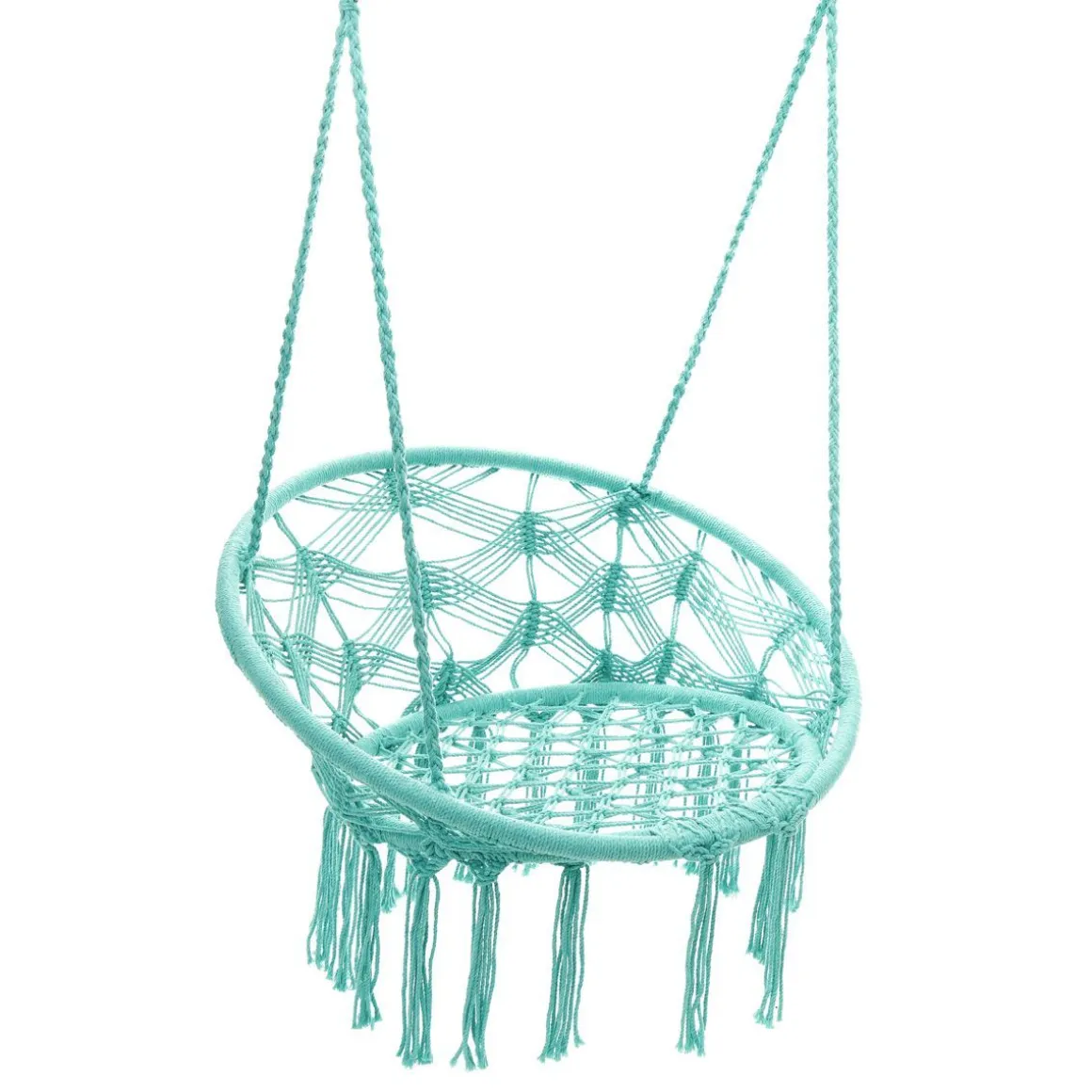 Hustawka Circle Doira Makrama Turkusowa 82X60X115-138 Cm