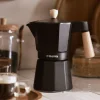 Kawiarka Mia Mokka Czarna Z Drewnianym Uchwytem 6 Cup