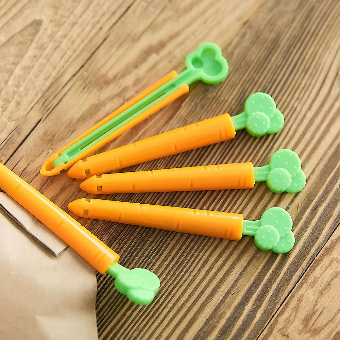 Klipsy Carrot Spozywcze Marchewki 5Szt