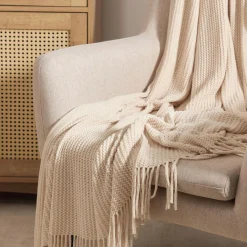 Koc Chenille Szenilowy Ecru 130X170 Cm