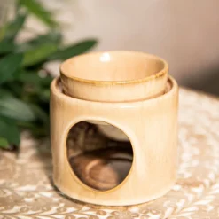 Kominek Soleto Ceramiczny Bezowy 9X9X10 Cm