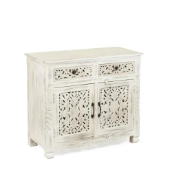 Komoda Banhi Lite Drewno Mango Zlobione 90X42X80 Cm