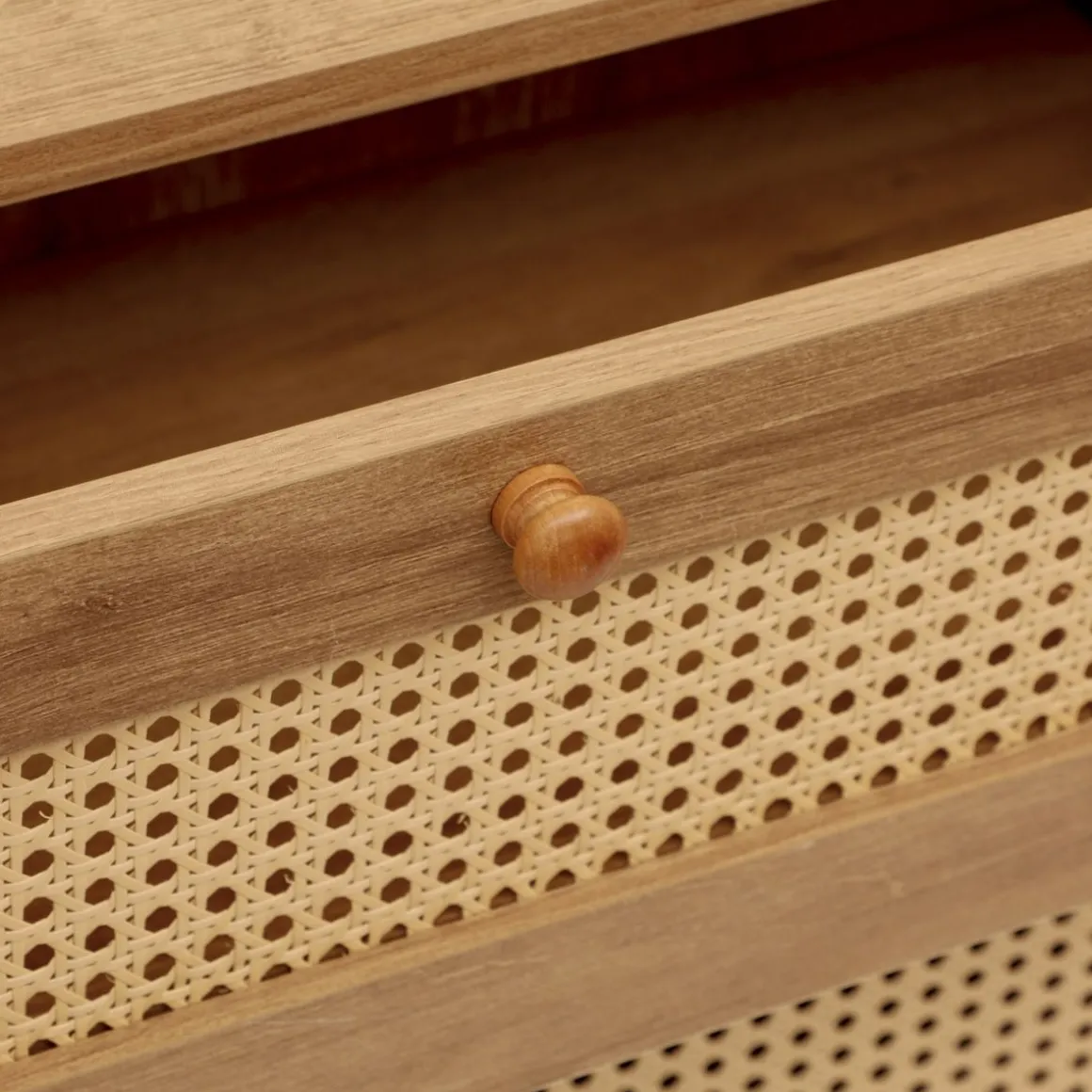 Komoda Notto Z Rattanem 74X35X86 Cm