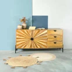 Komoda Tropea Lite Drewno Mango Z Akacja 150X40X75 Cm