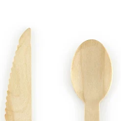 Komplet Sztućców Wooden Drewnianych 6 Os.