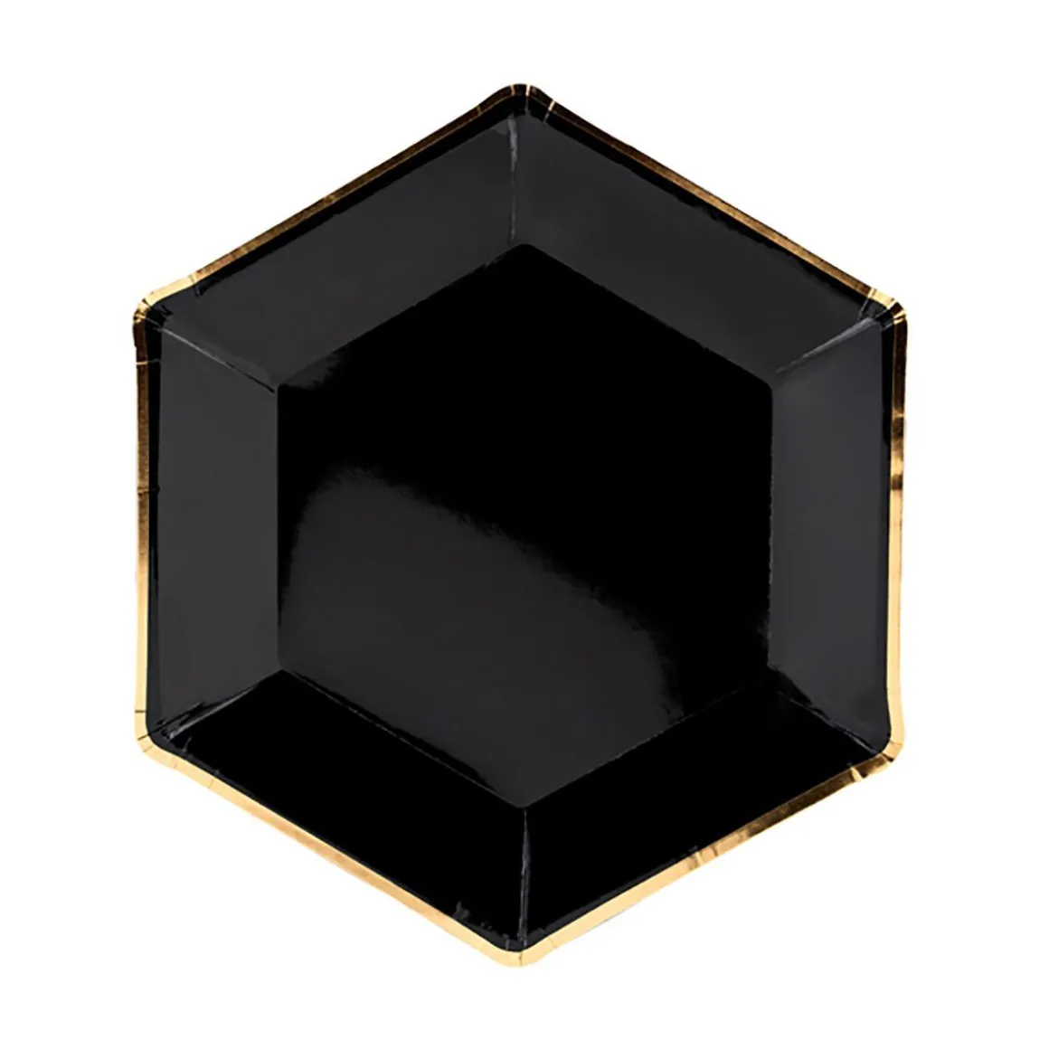 Komplet Talerzy Black Papierowych 6 Szt. Fi 23 Cm
