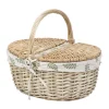 Kosz Piknikowy Lorenzo Naturalny W Listki 40X30X18/34 Cm