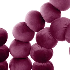 Krzeslo Bubble Beam Welurowe Bordowe Z Czarnymi Nogami 56,5X52X87 Cm