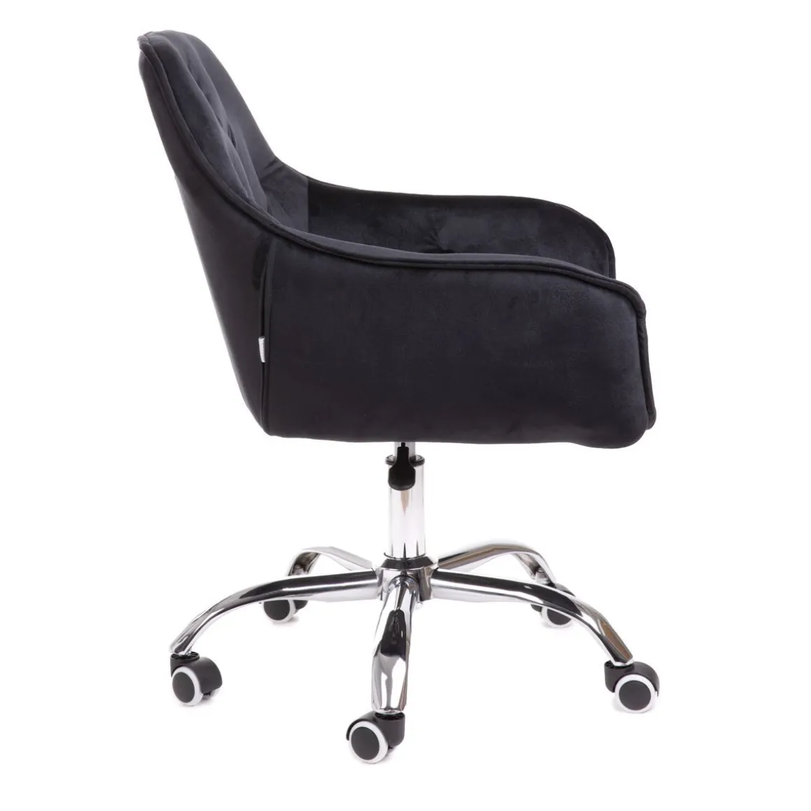 Krzeslo Flossi Welurowe Obrotowe Czarne 57X65X90 Cm