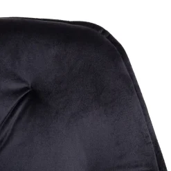 Krzeslo Flossi Welurowe Obrotowe Czarne 57X65X90 Cm