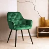 Krzeslo Flossi Welurowe Zielone 57X63X84 Cm