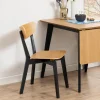 Krzeslo Haveri! Drewniane Czarne-Naturalne 55X45X79,5 Cm