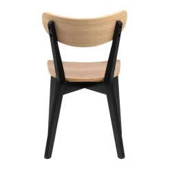Krzeslo Haveri! Drewniane Czarne-Naturalne 55X45X79,5 Cm