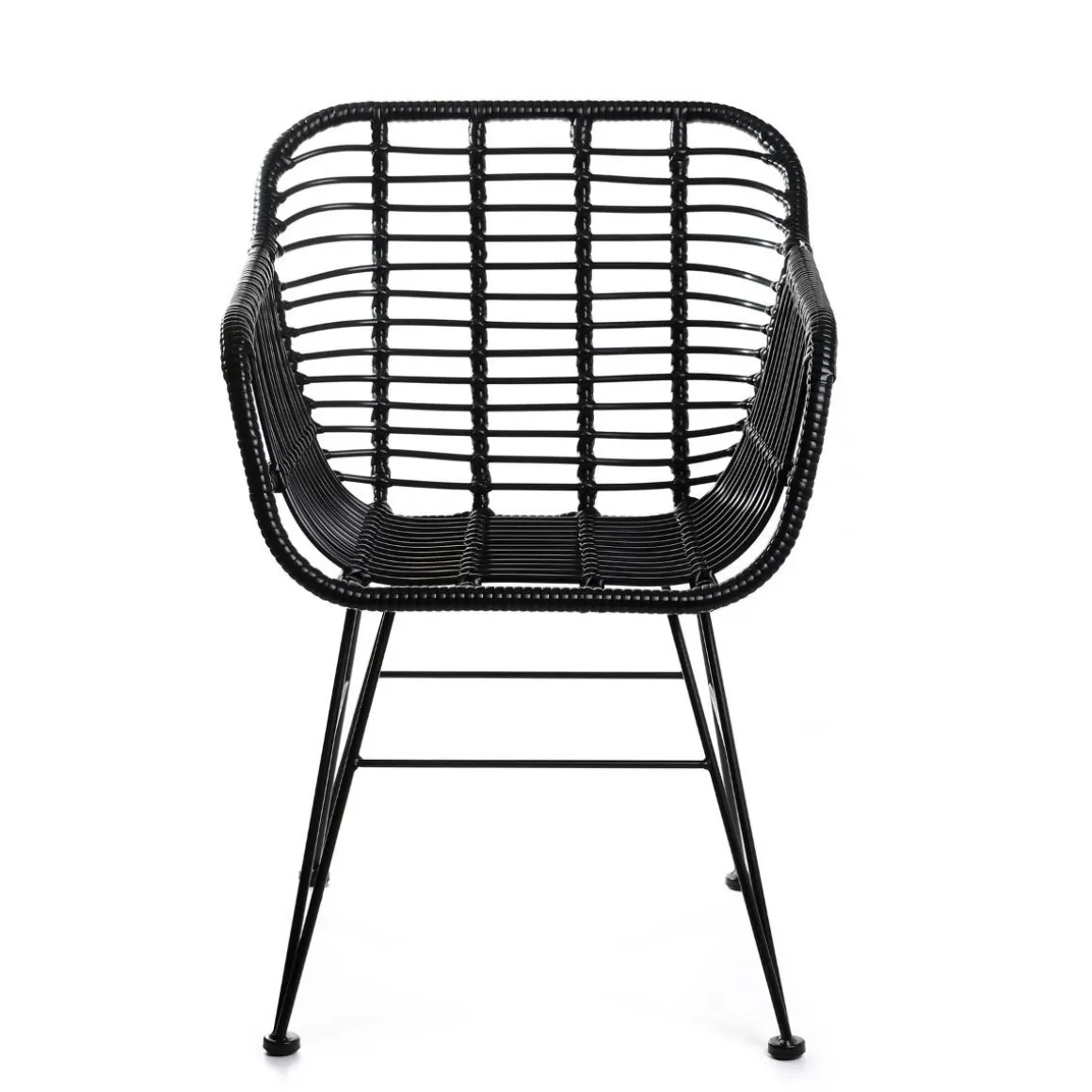 Krzeslo Jardin Plecione Czarne 57X62X81 Cm