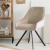 Krzeslo Laurent Obrotowe Welurowe Czarne 54X55X85 Cm, Sh: 50Cm