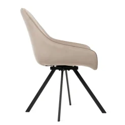 Krzeslo Laurent Obrotowe Welurowe Czarne 54X55X85 Cm, Sh: 50Cm