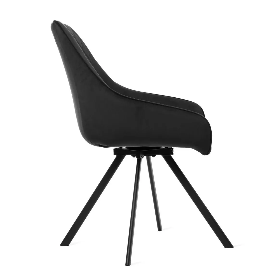 Krzeslo Laurent Obrotowe Welurowe Szare 54X55X85 Cm, Sh: 50Cm