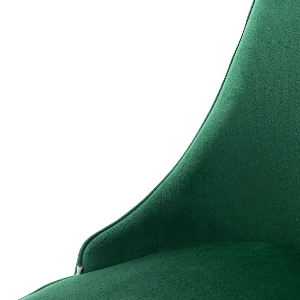 Krzeslo Louis Ribbon Welurowe Zielone 44X59X88 Cm