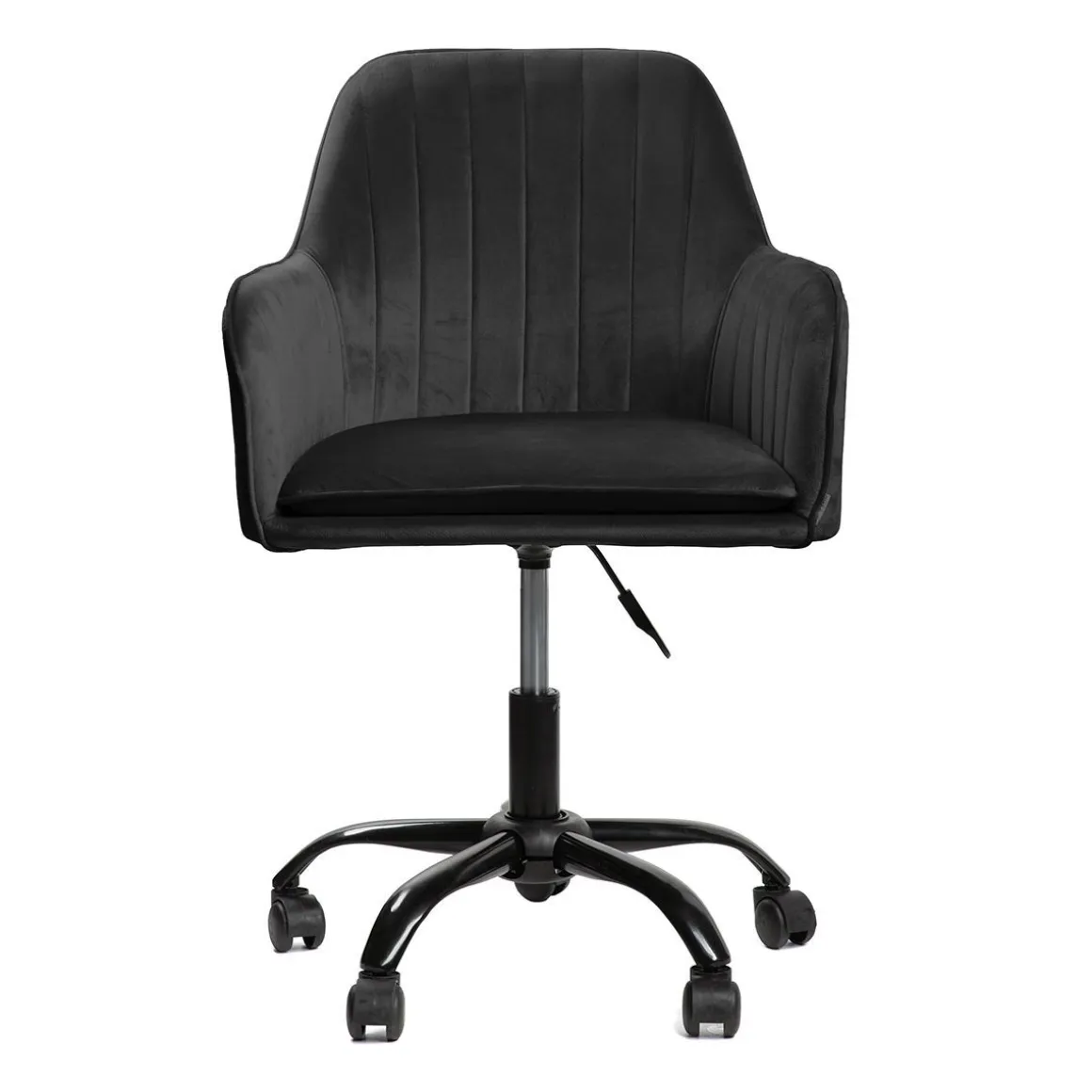 Krzeslo Teill Welurowe Obrotowe Czarne 55,5X54,5X80-90Cm