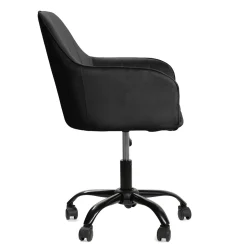 Krzeslo Teill Welurowe Obrotowe Czarne 55,5X54,5X80-90Cm
