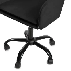 Krzeslo Teill Welurowe Obrotowe Czarne 55,5X54,5X80-90Cm