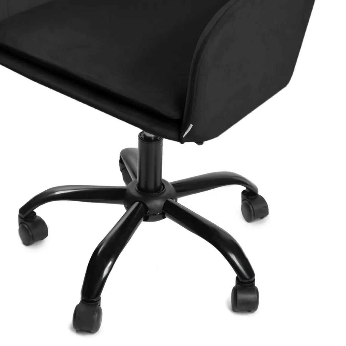 Krzeslo Teill Welurowe Obrotowe Czarne 55,5X54,5X80-90Cm