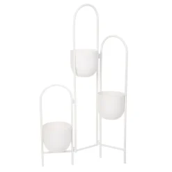 Kwietnik Floero Metalowy Bialy 49X14X80 Cm