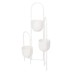 Kwietnik Floero Metalowy Bialy 49X14X80 Cm